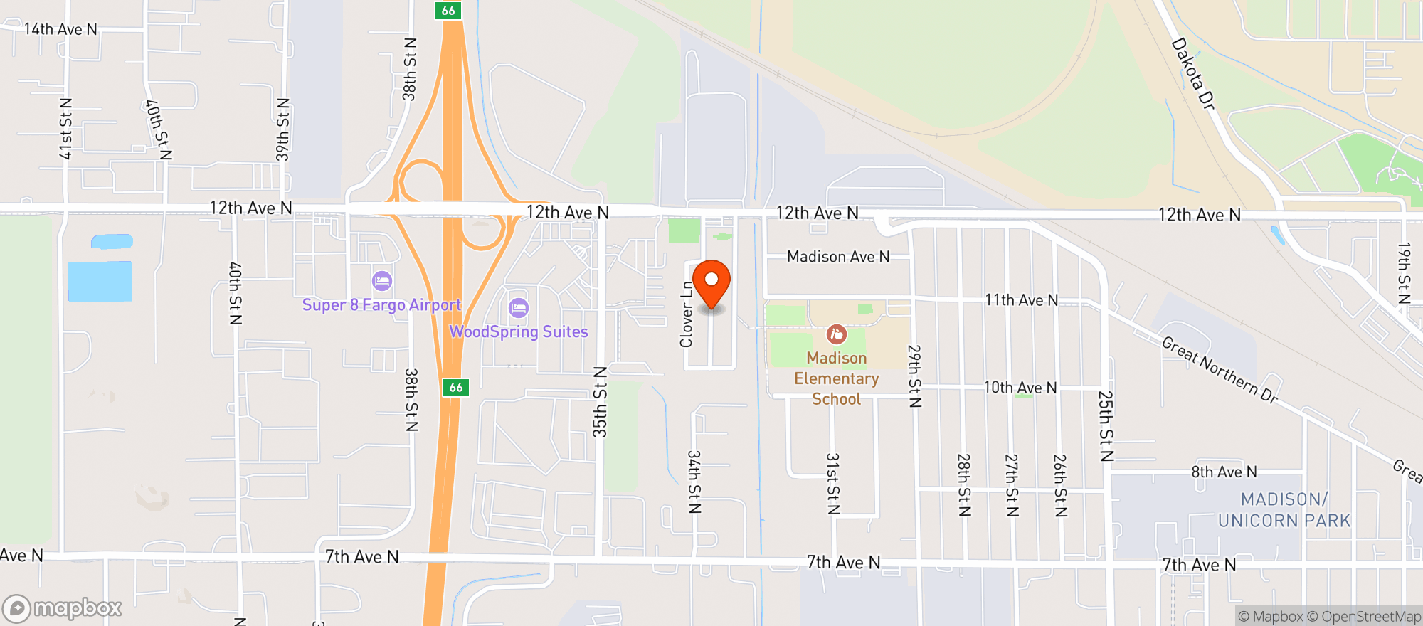 Map showing Stamart Liquor Mart