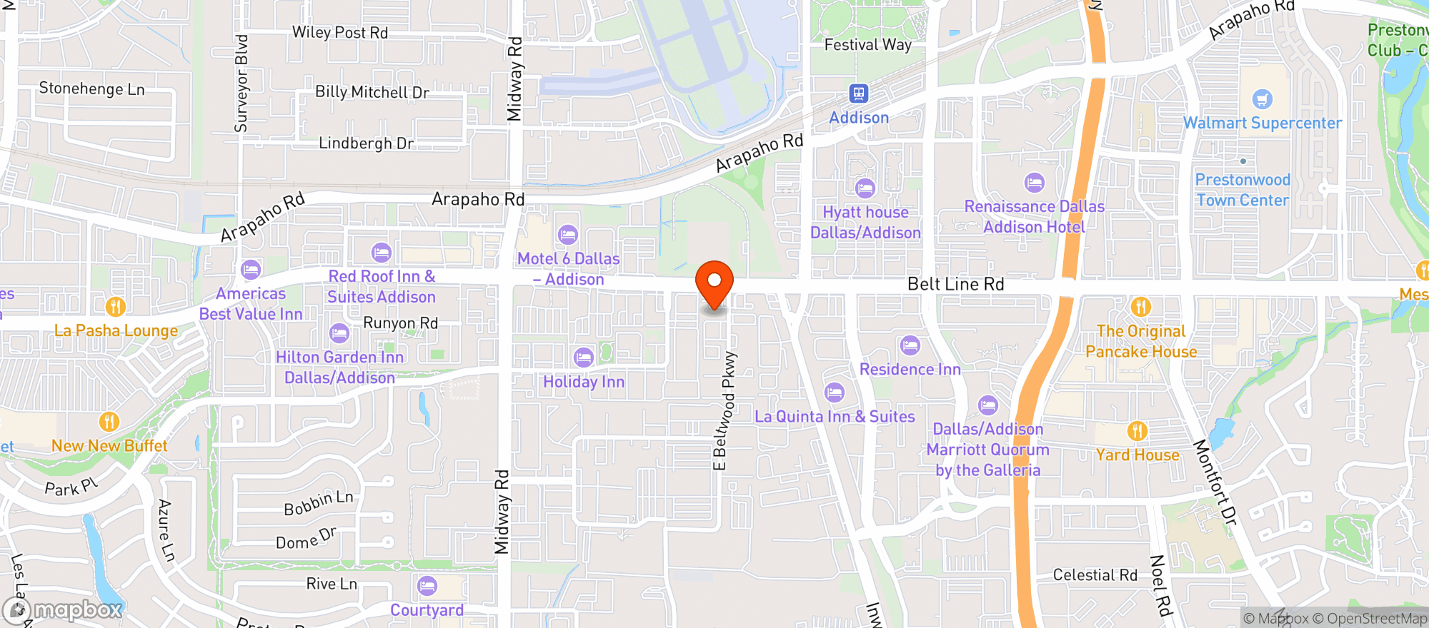 Map showing Addison Point
