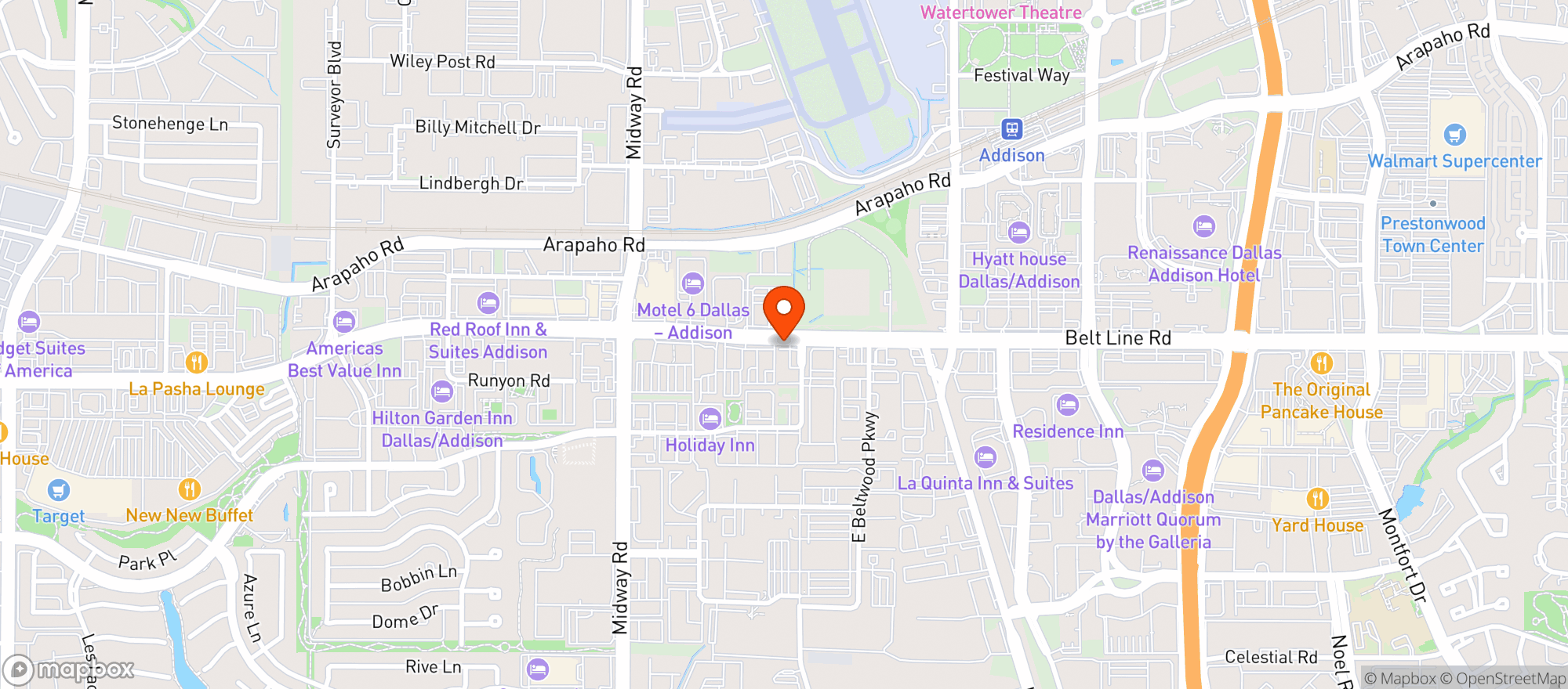 Map showing Cantina Laredo
