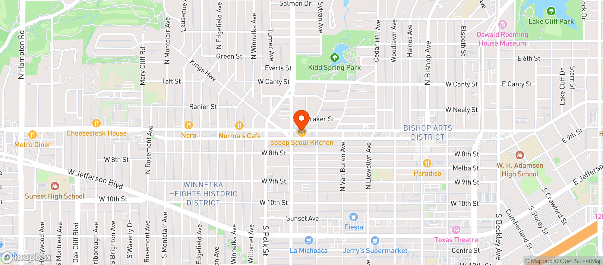 Map showing Bbbop Seoul Kitchen
