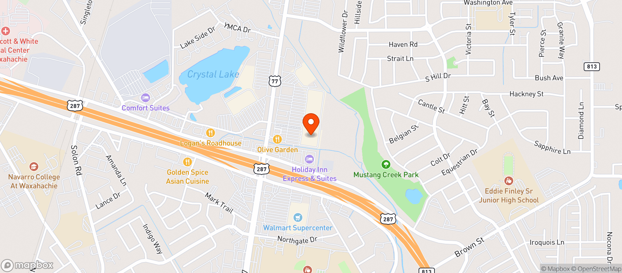 Map showing TARGET - WAXAHACHIE