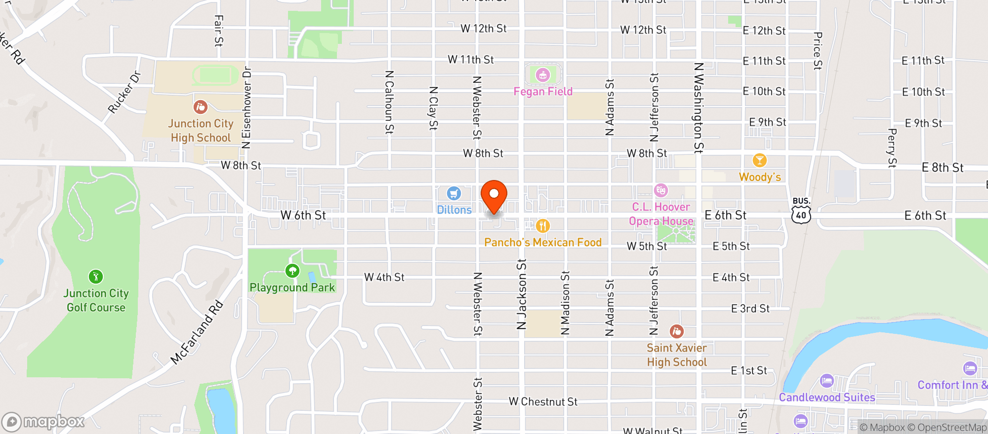 Map showing Sixth Street Spirits