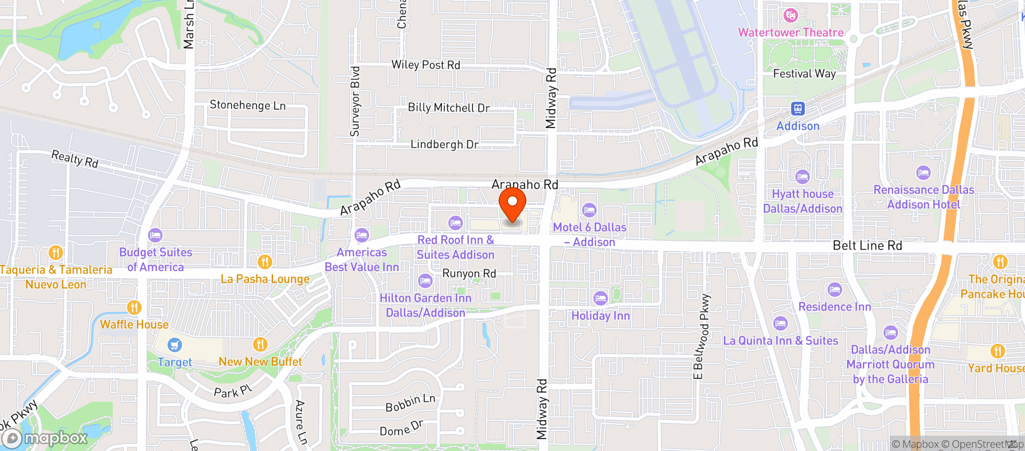 Map showing CBD American Shaman of Addison