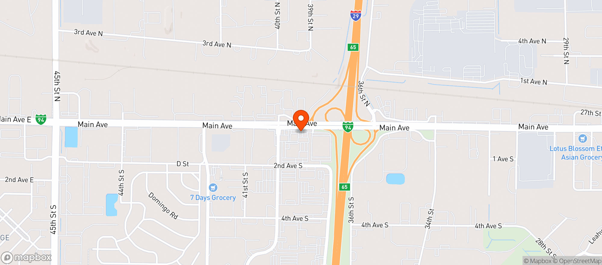 Map showing Simys Bottle Shop