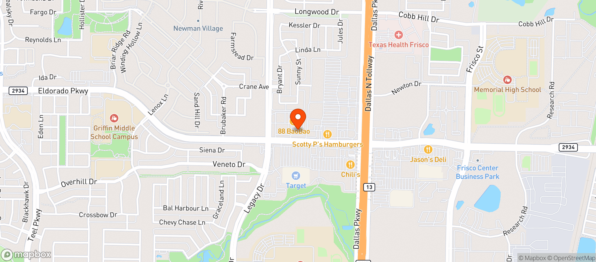 Map showing Pie Tap