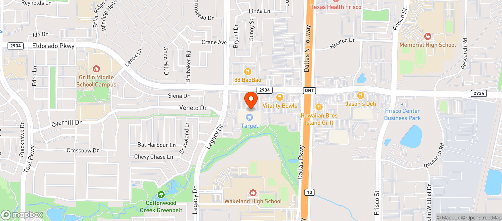 Map showing Target