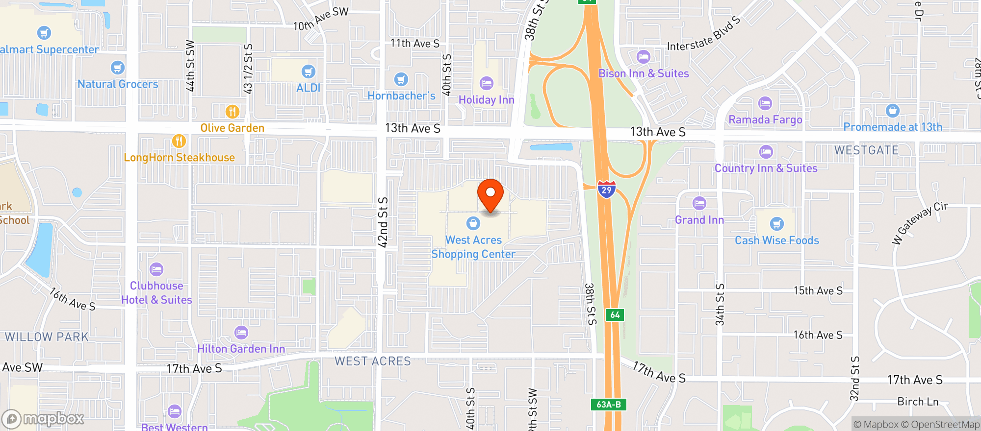 Map showing Gnc