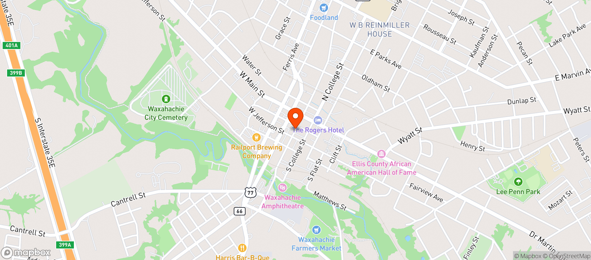 Map showing Big Als Down The Hatch