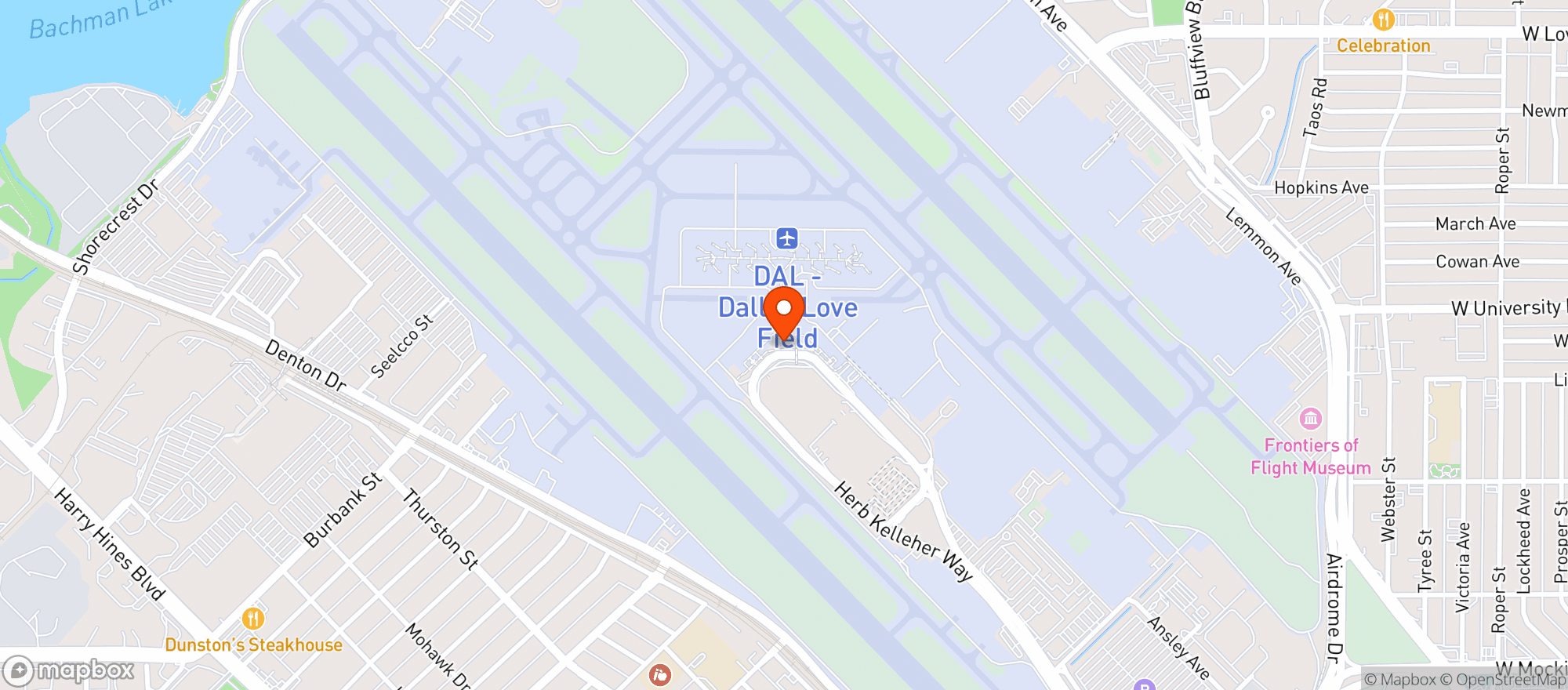 Map showing First Quarter Bar & Grill