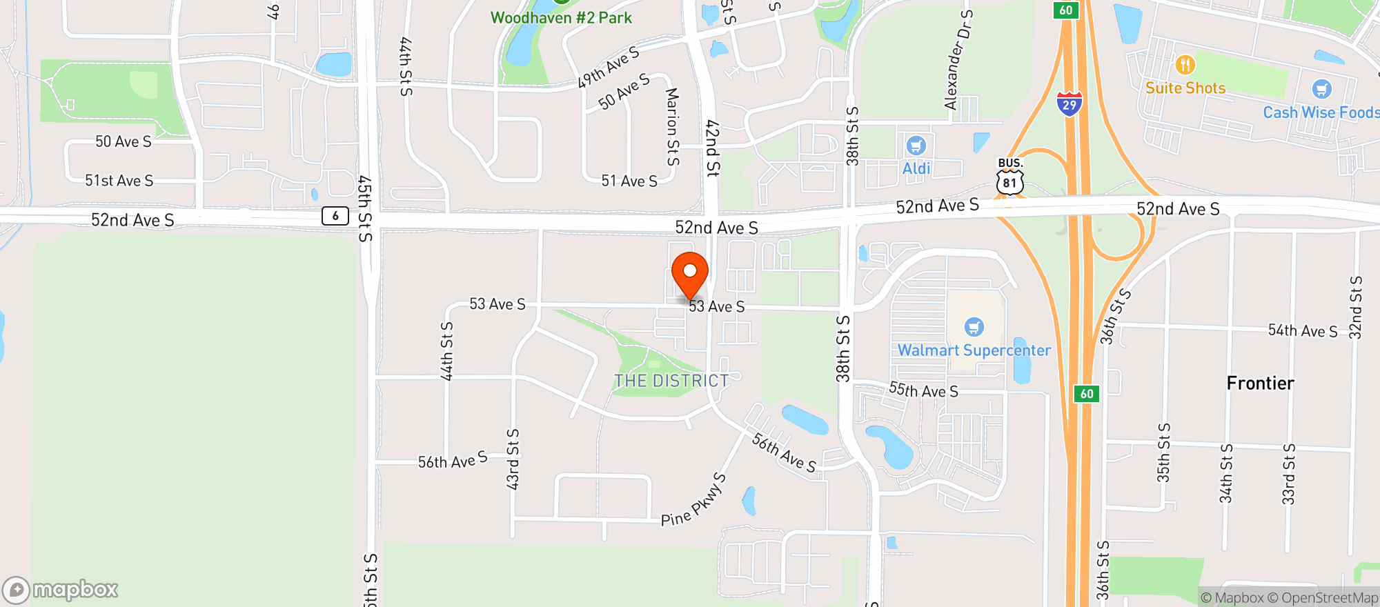 Map showing Happy Harrys Bottle Shops