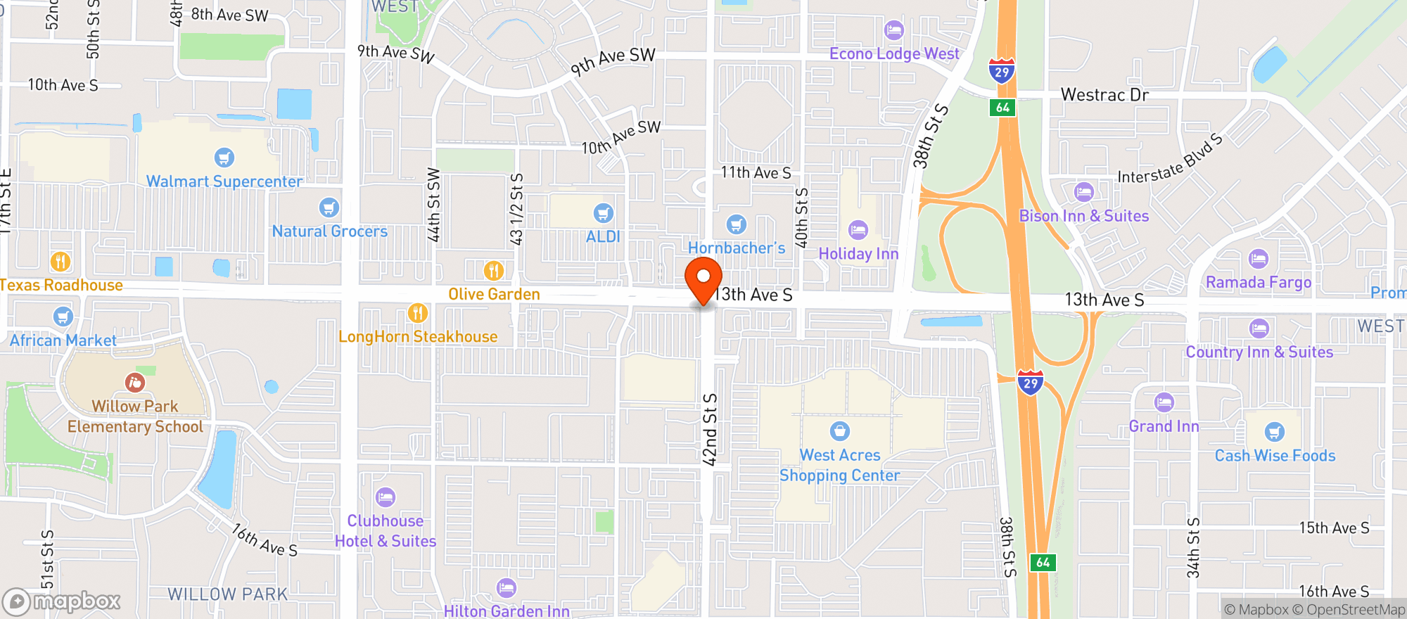 Map showing Target