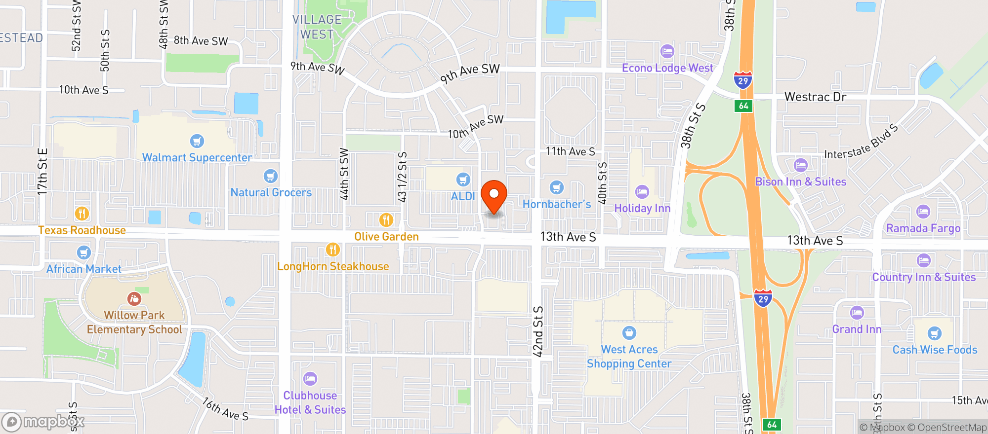 Map showing Red Lobster