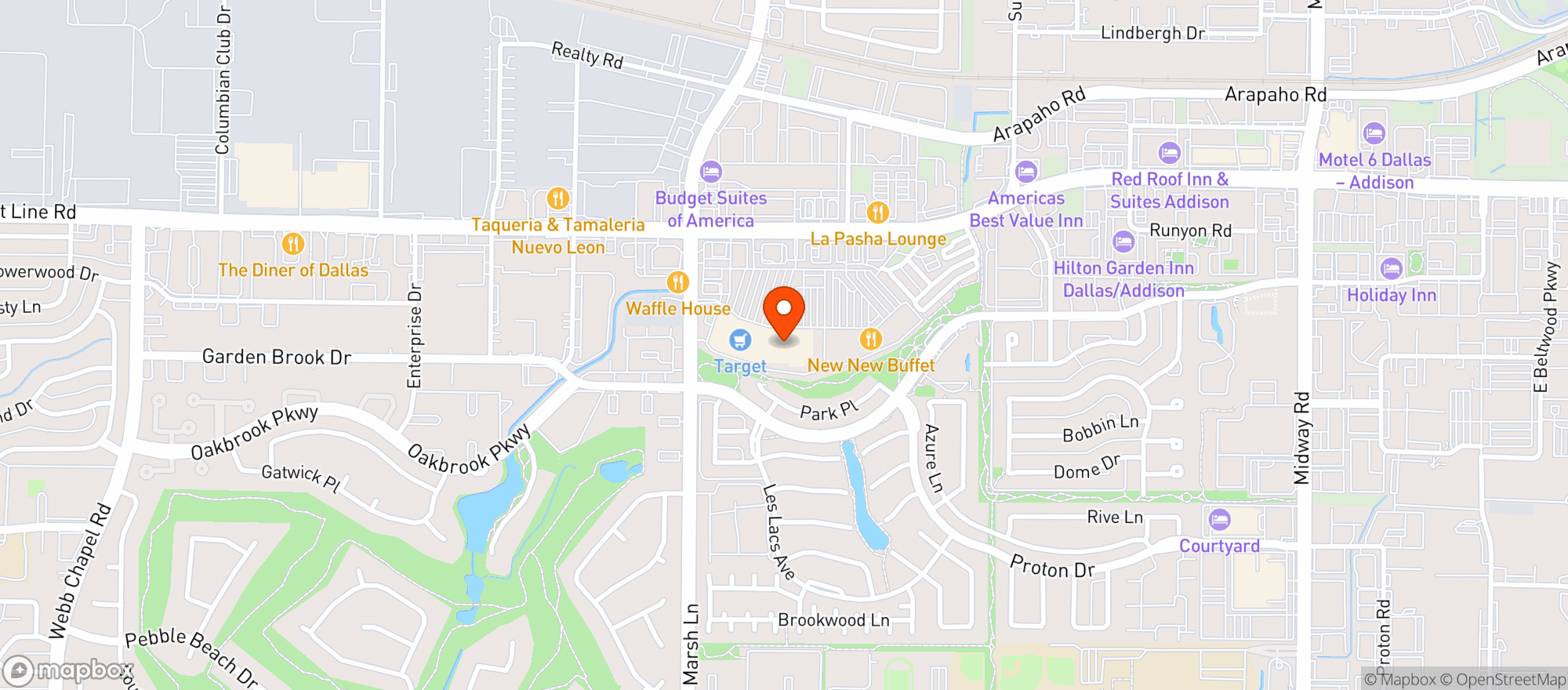 Map showing Target