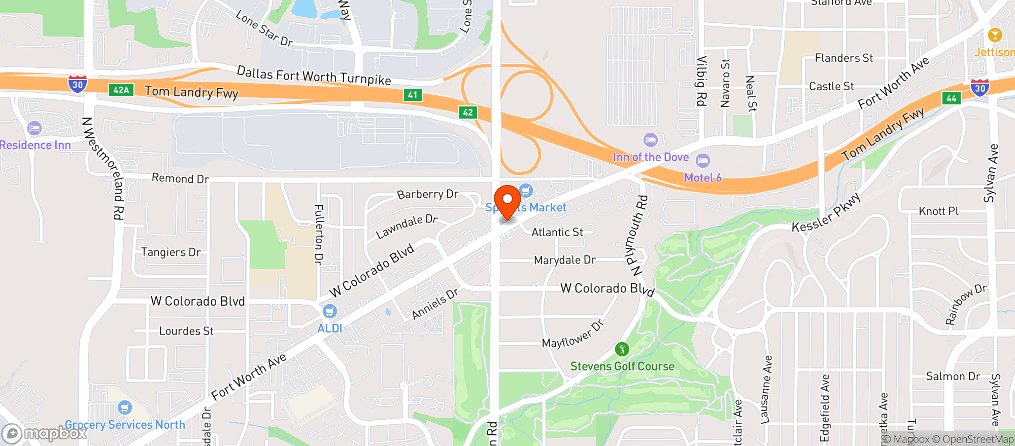 Map showing Sprouts - Dallas Kessler Park
