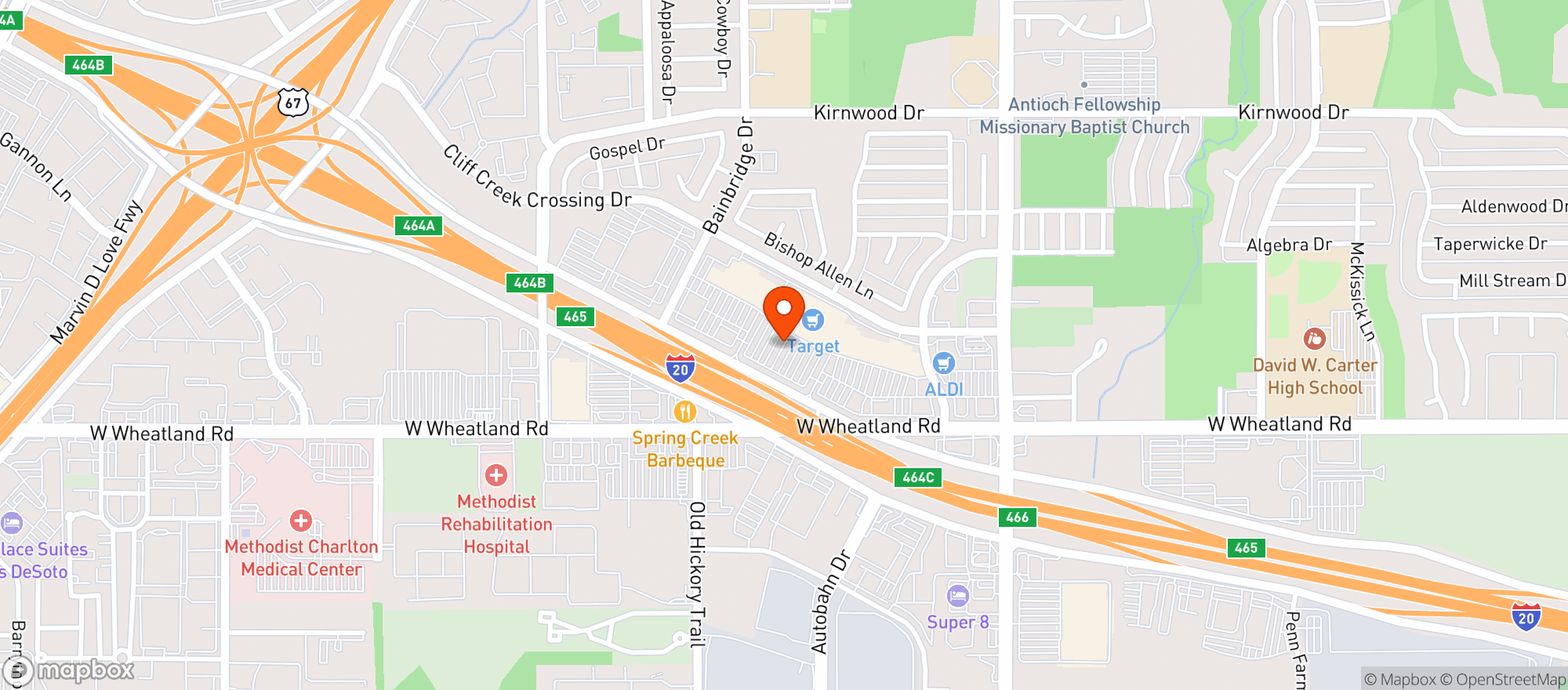Map showing Target