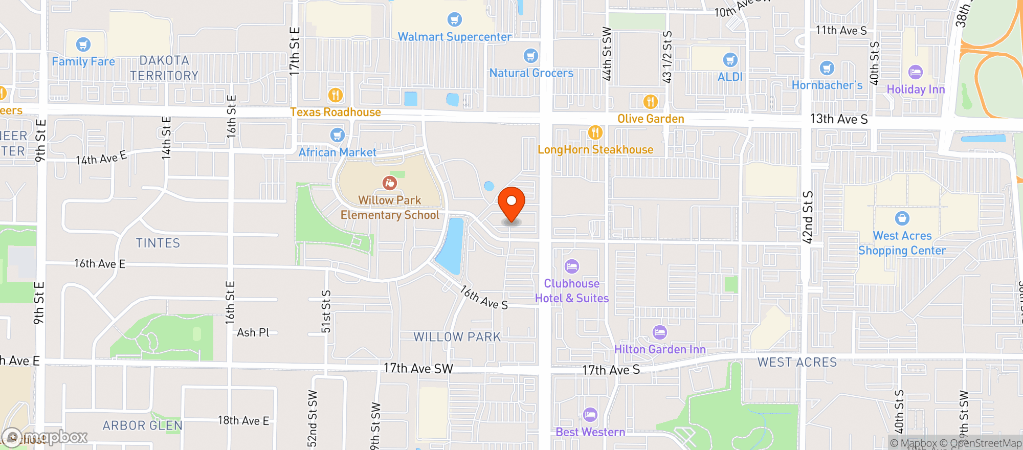 Map showing Swanson Health Products  "A"