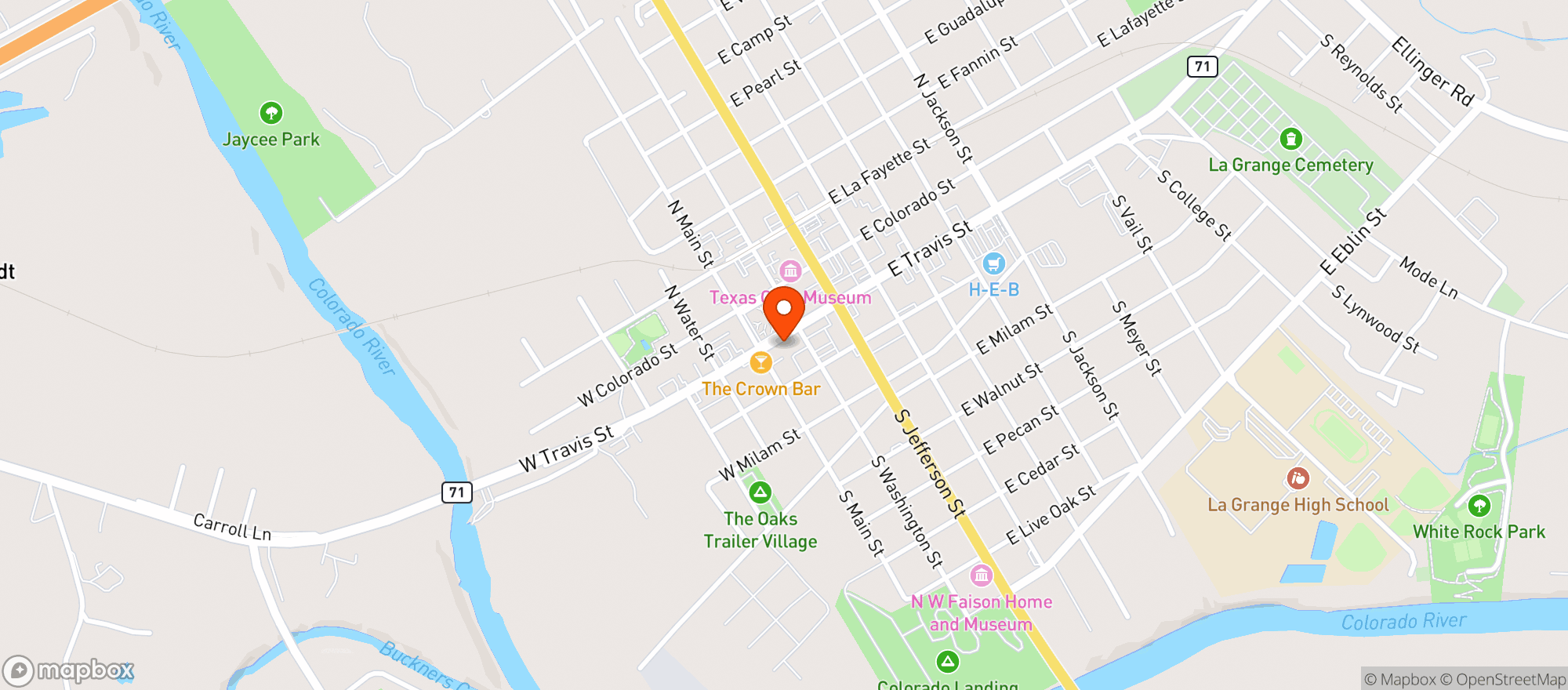 Map showing REDI Locl Market & Venue