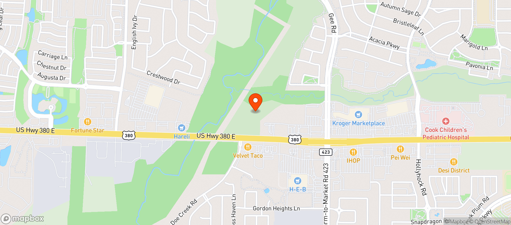 Map showing Spec's - Little Elm