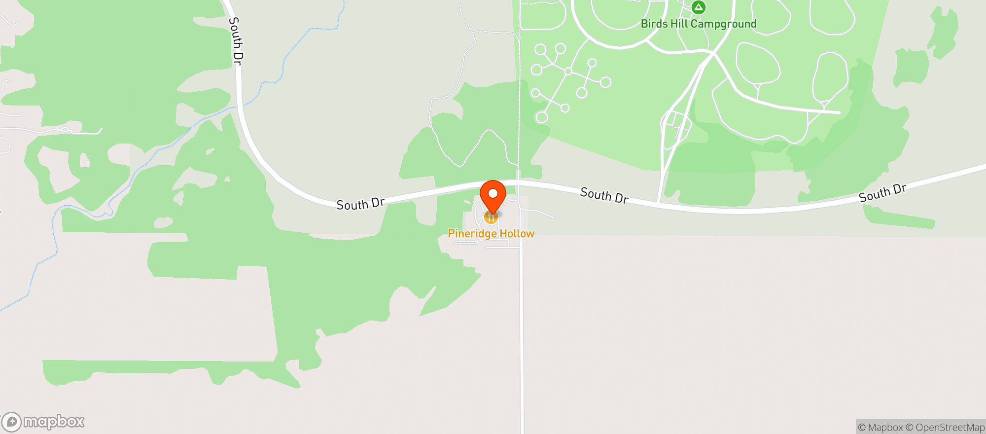 Map showing Pineridge Hollow