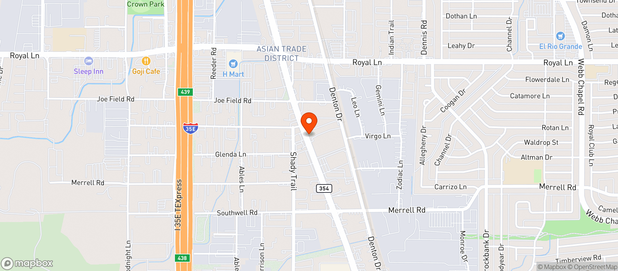 Map showing Green Leaf Wholesale