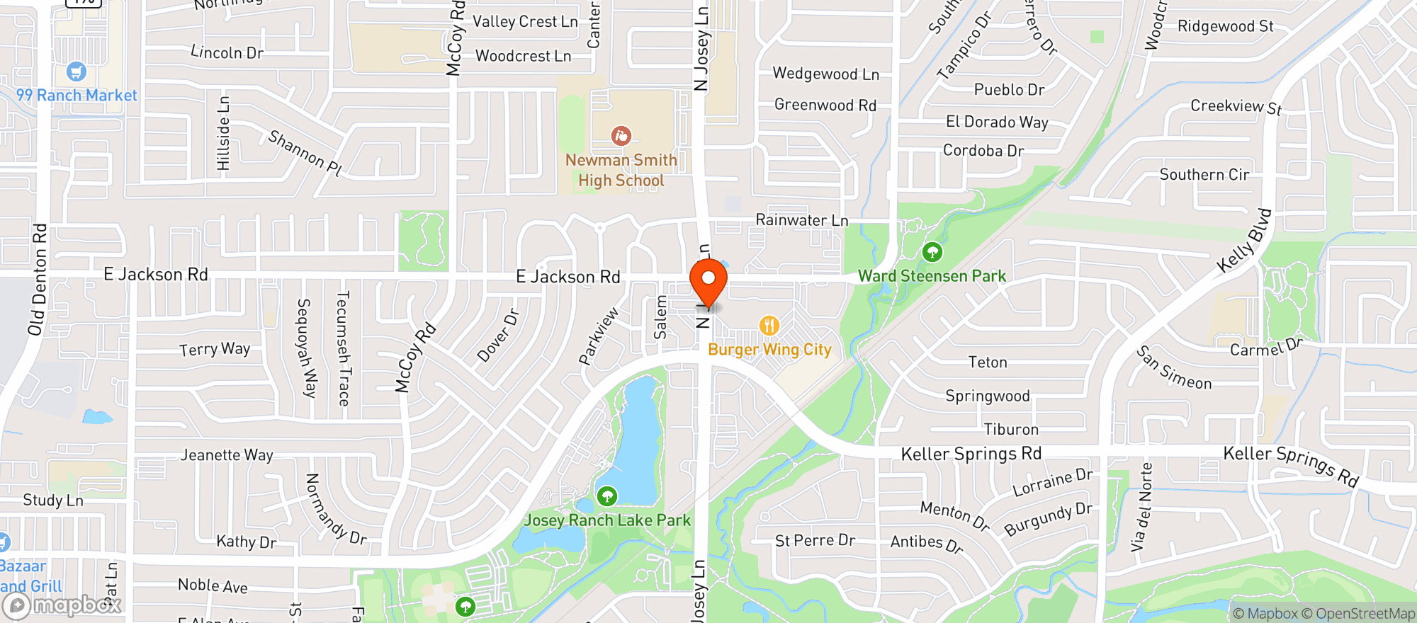 Map showing ALBERTSONS MARKET