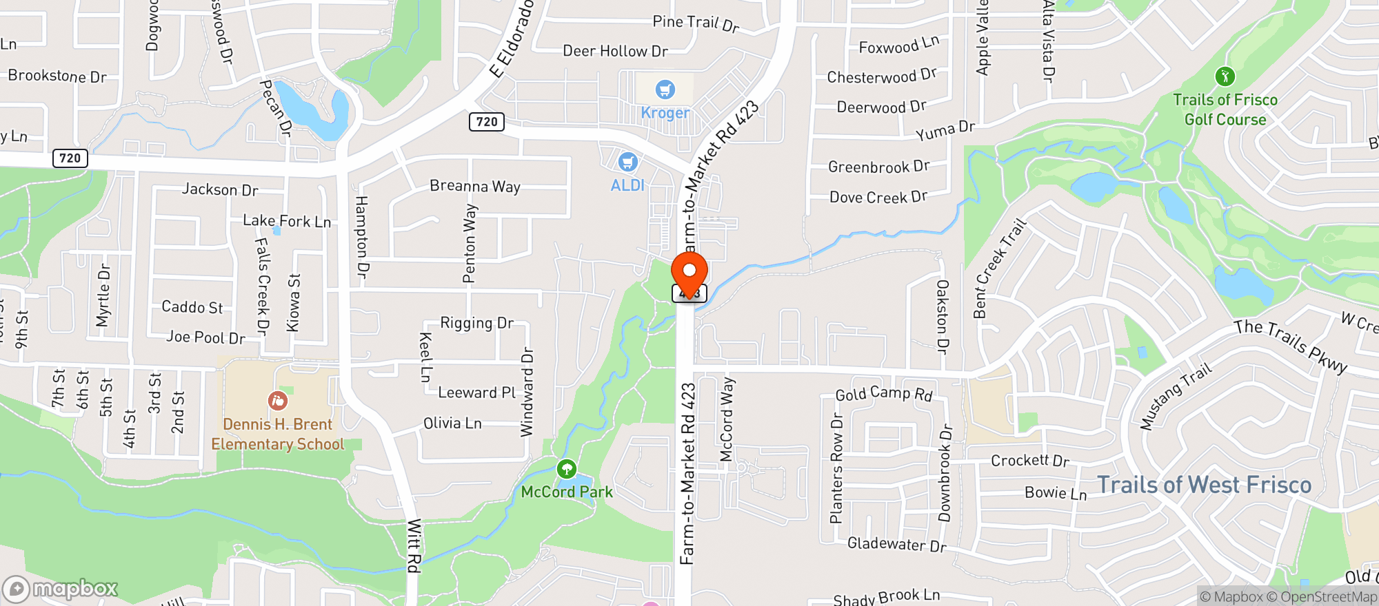 Map showing Liquor King Frisco
