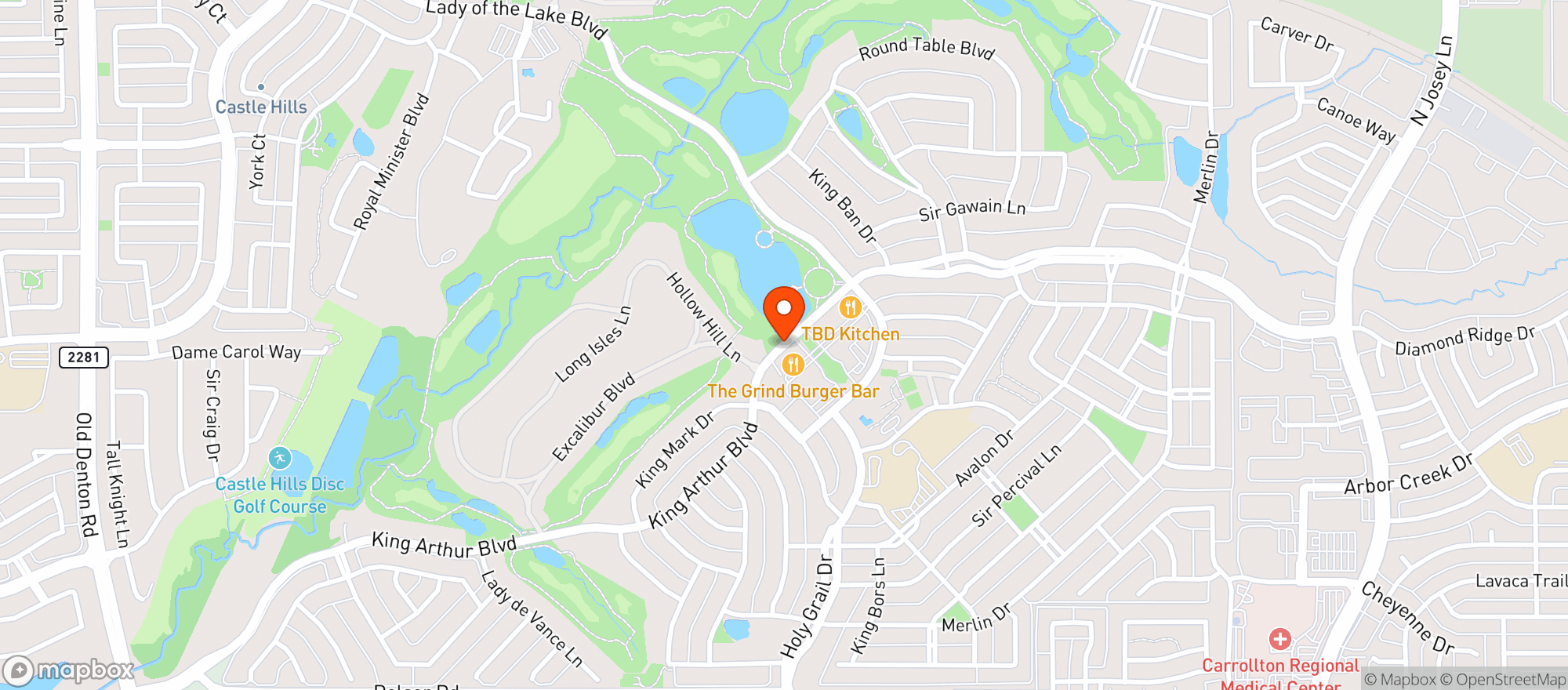 Map showing The Grind Burger Bar