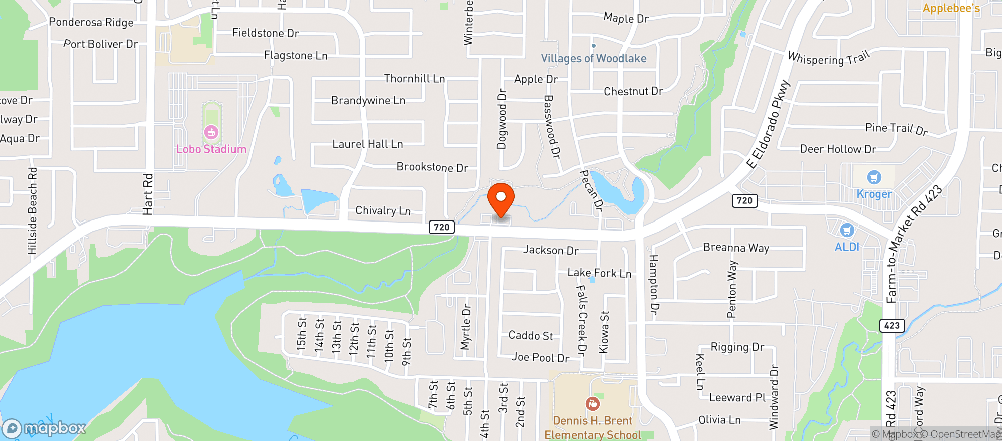 Map showing Luckys Liquor