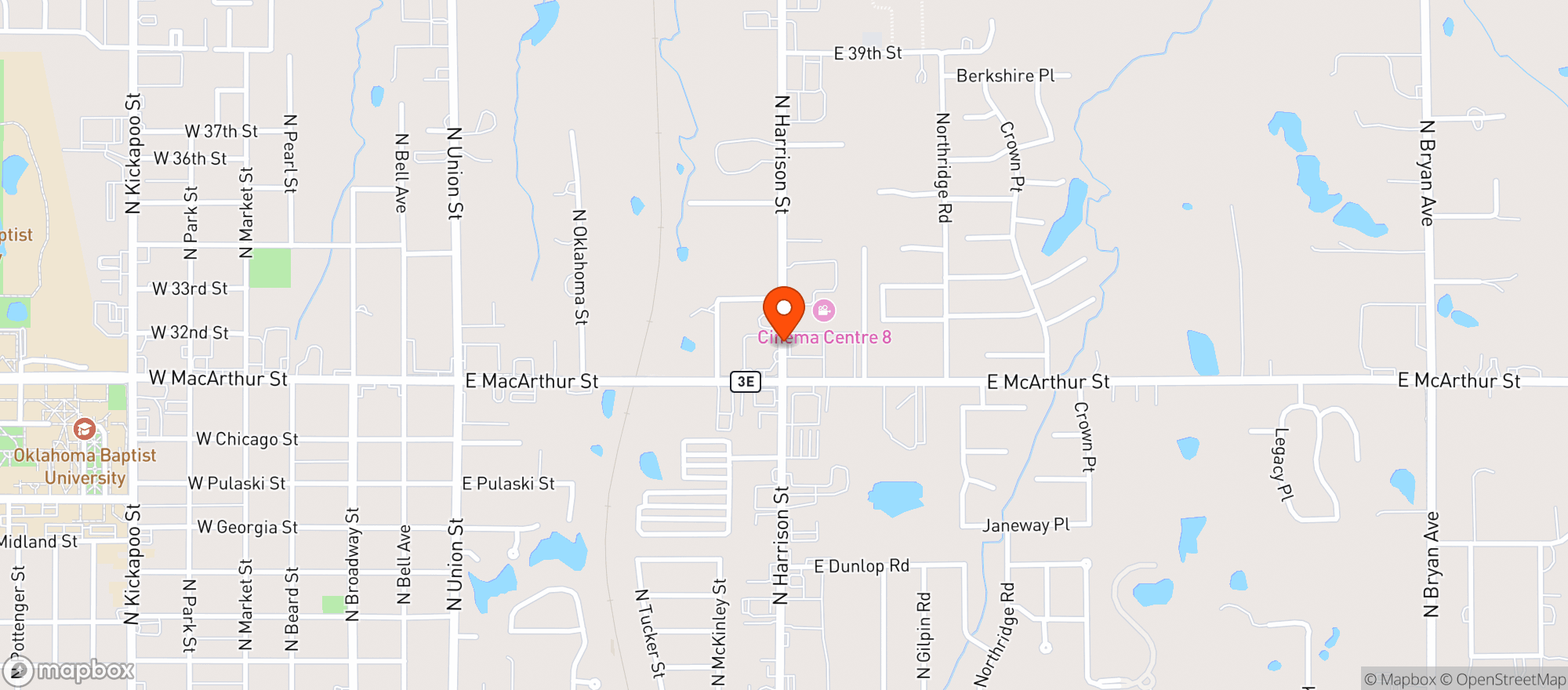 Map showing Homeland Stores