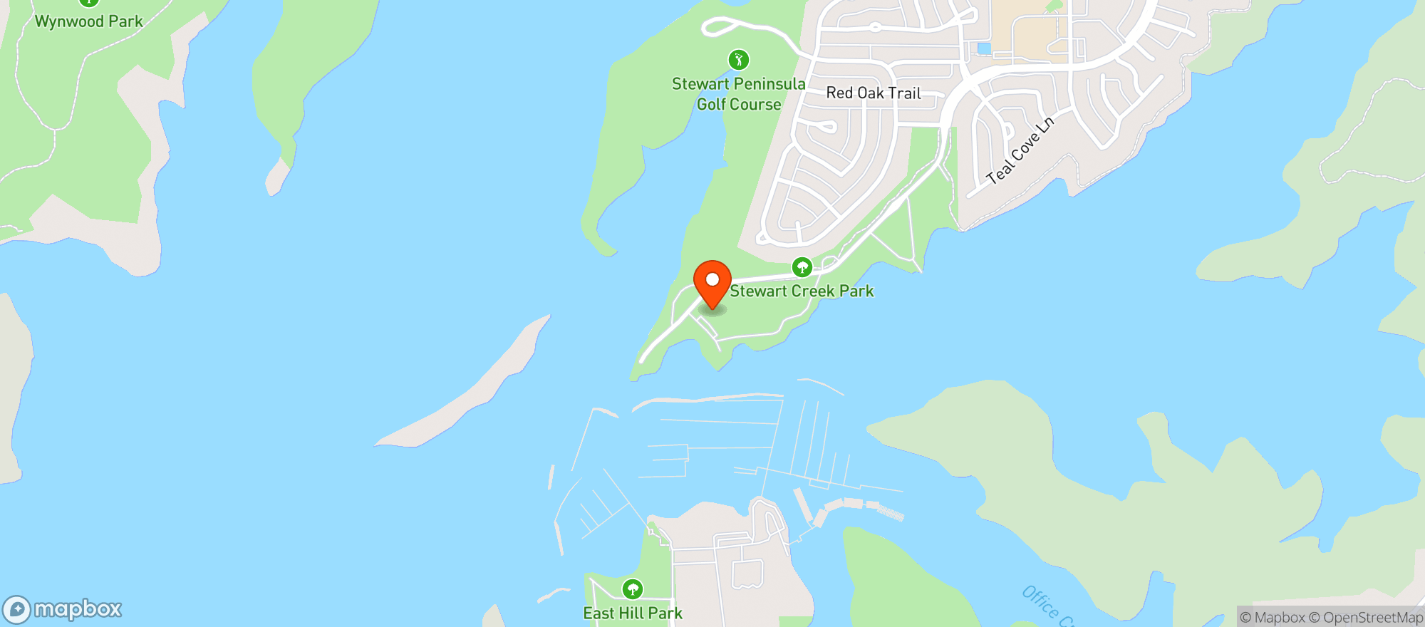 Map showing Stewart Creek Park