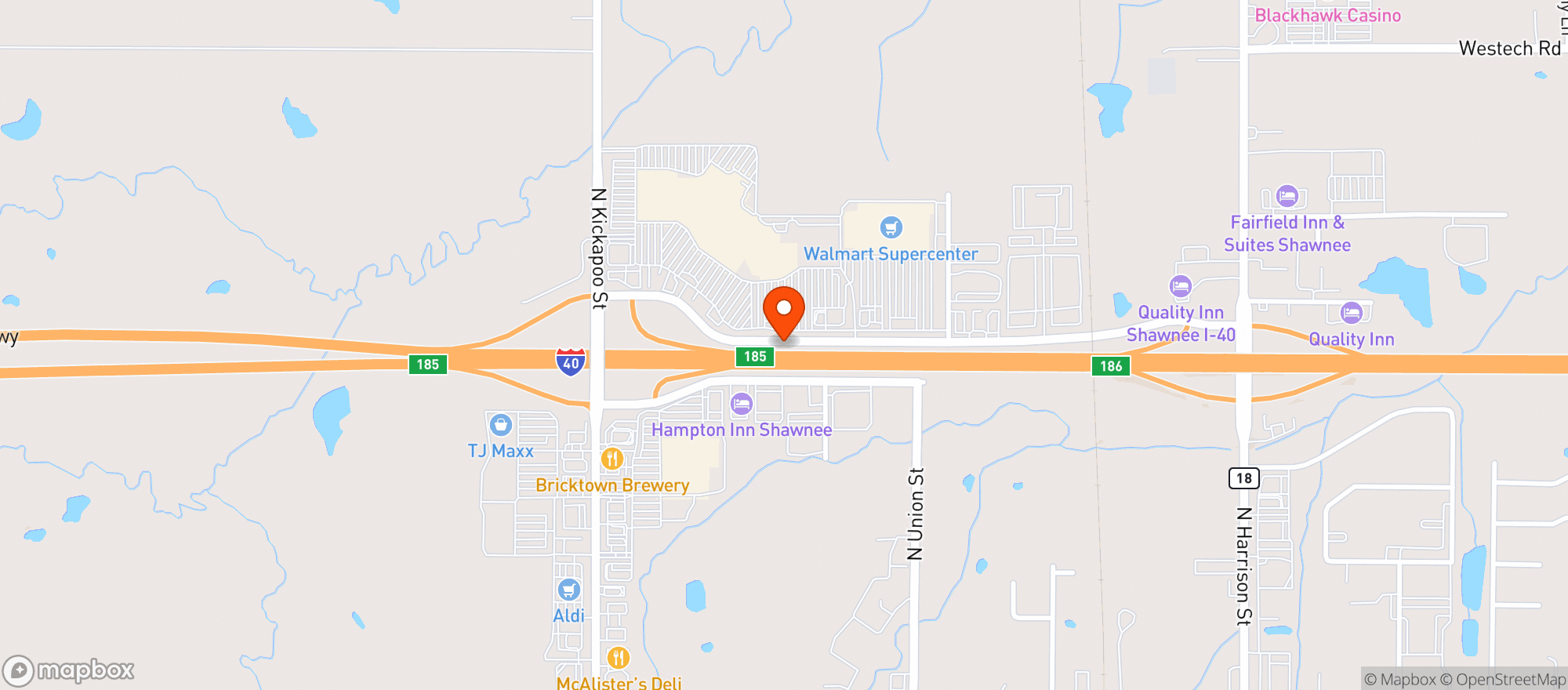 Map showing Walmart Supercenter