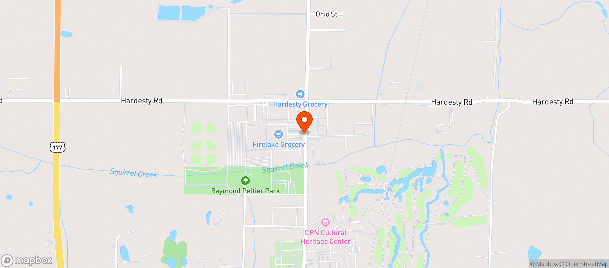 Map showing Firelake Discount Foods