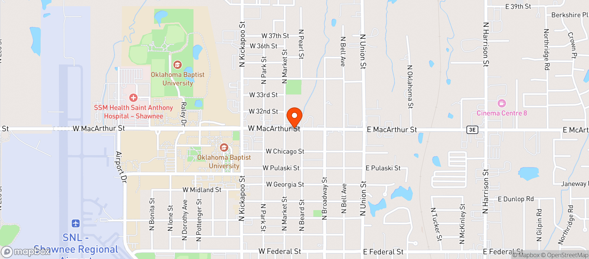 Map showing Bottoms Up Liquor