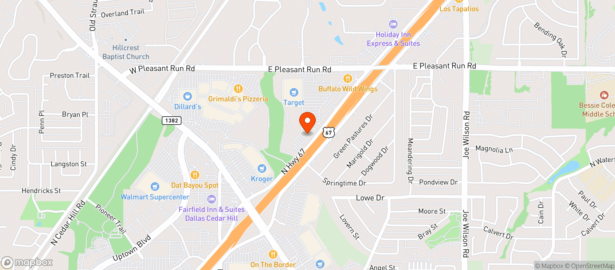 Map showing Vitamin Shoppe - Cedar Hill