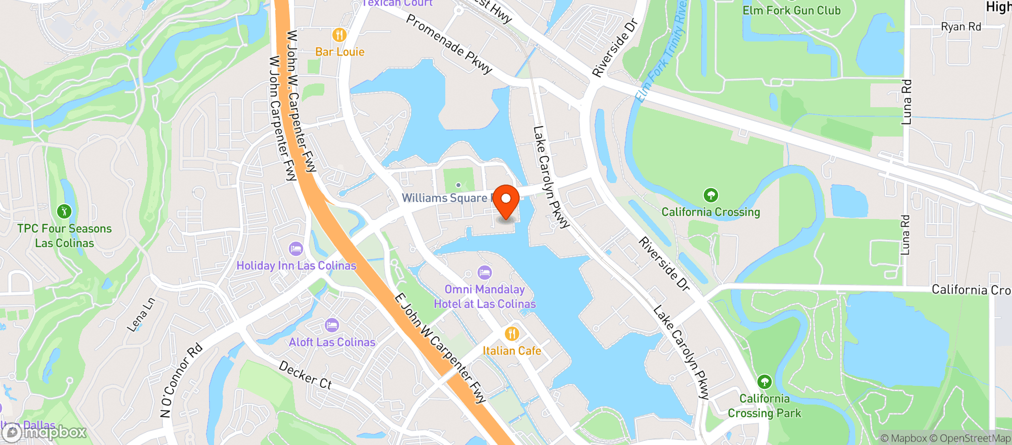 Map showing THE GINGER MAN