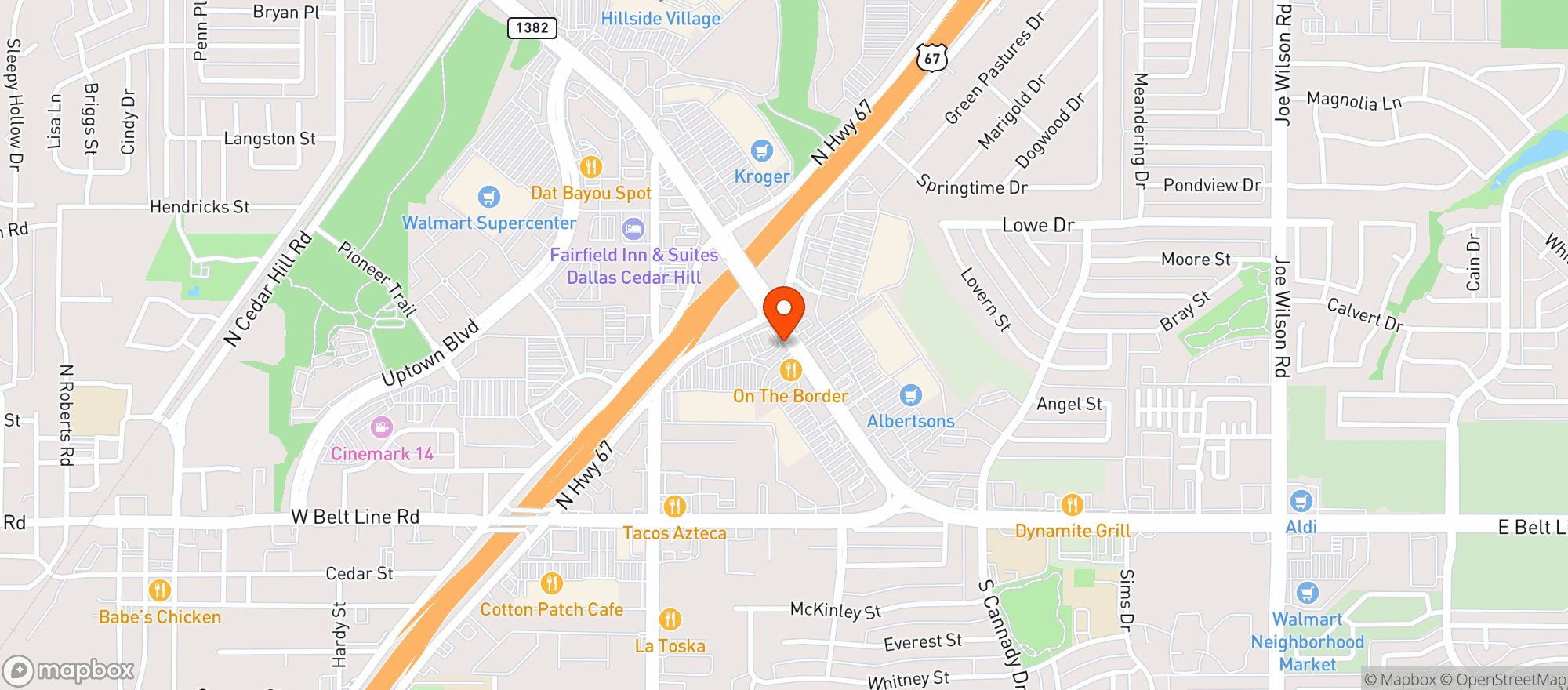 Map showing Total Wine & More - Cedar Hill