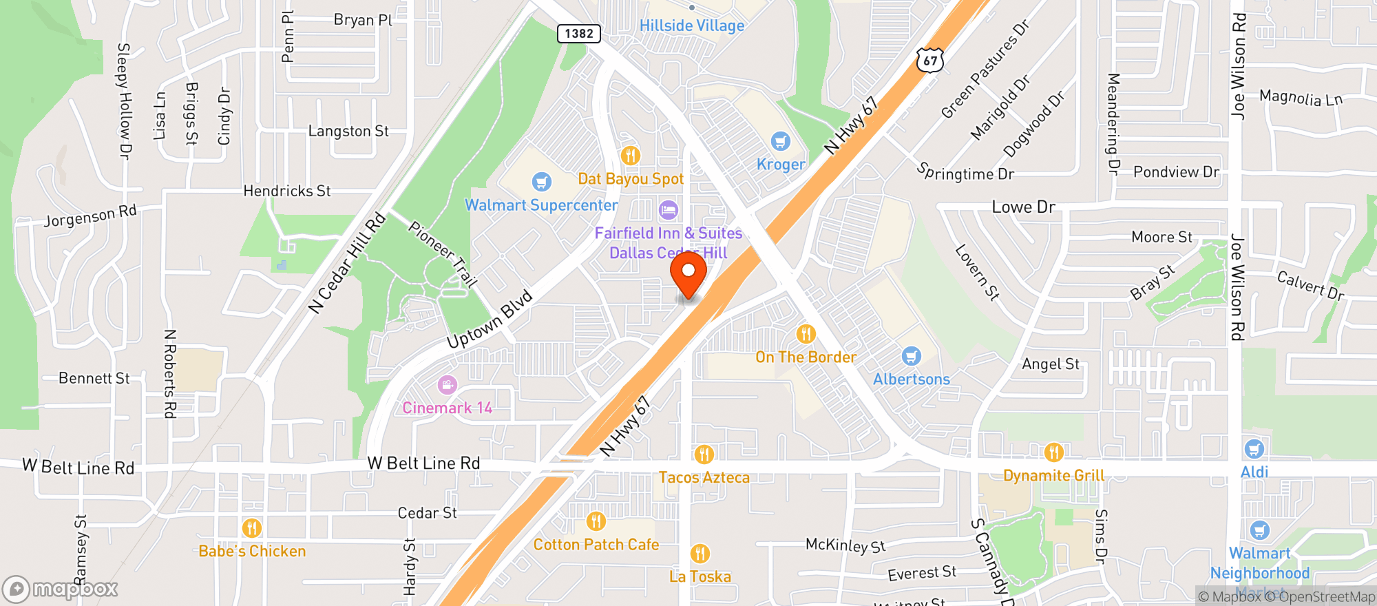 Map showing SPEC's - Cedar Hill
