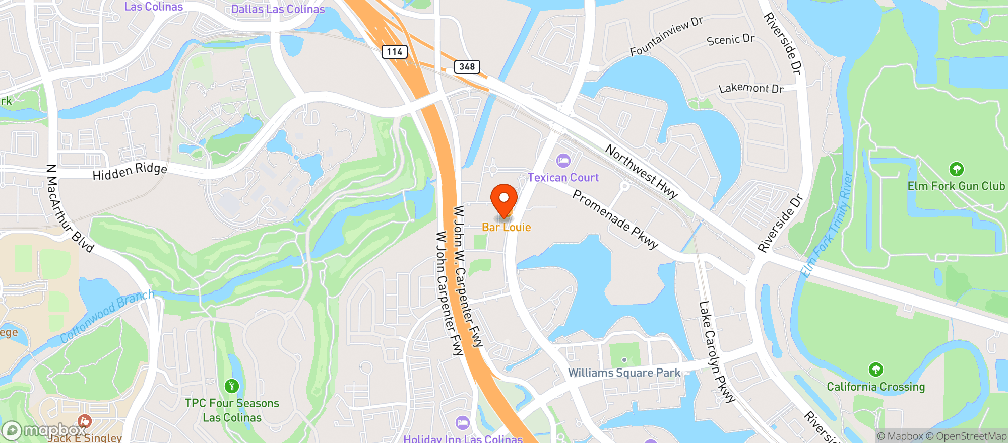 Map showing Thirsty Lion Pub & Grill