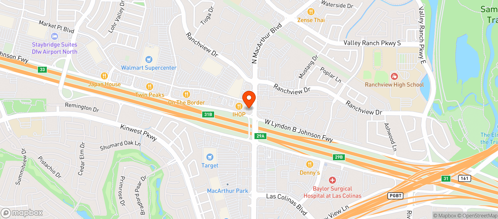 Map showing Vitamin Shoppe - Las Colinas