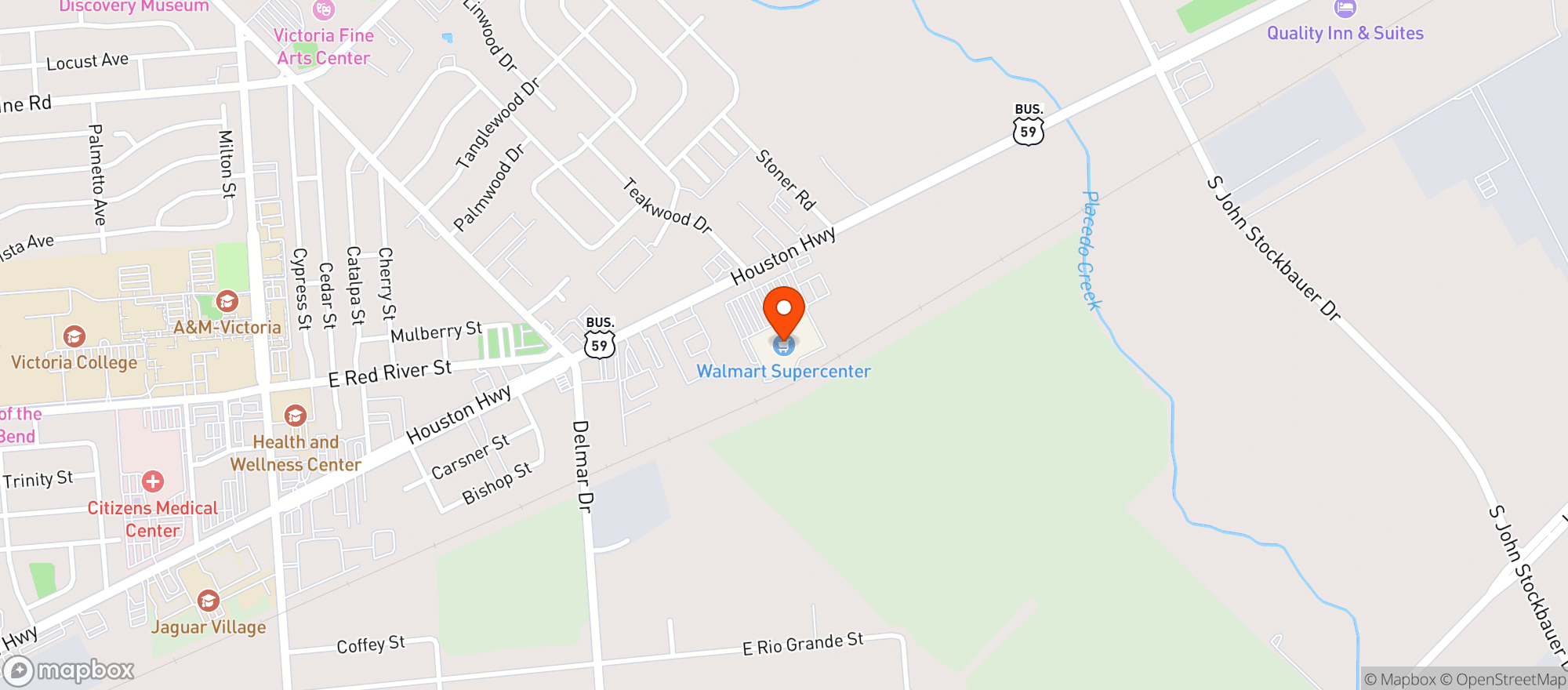 Map showing Walmart Supercenter