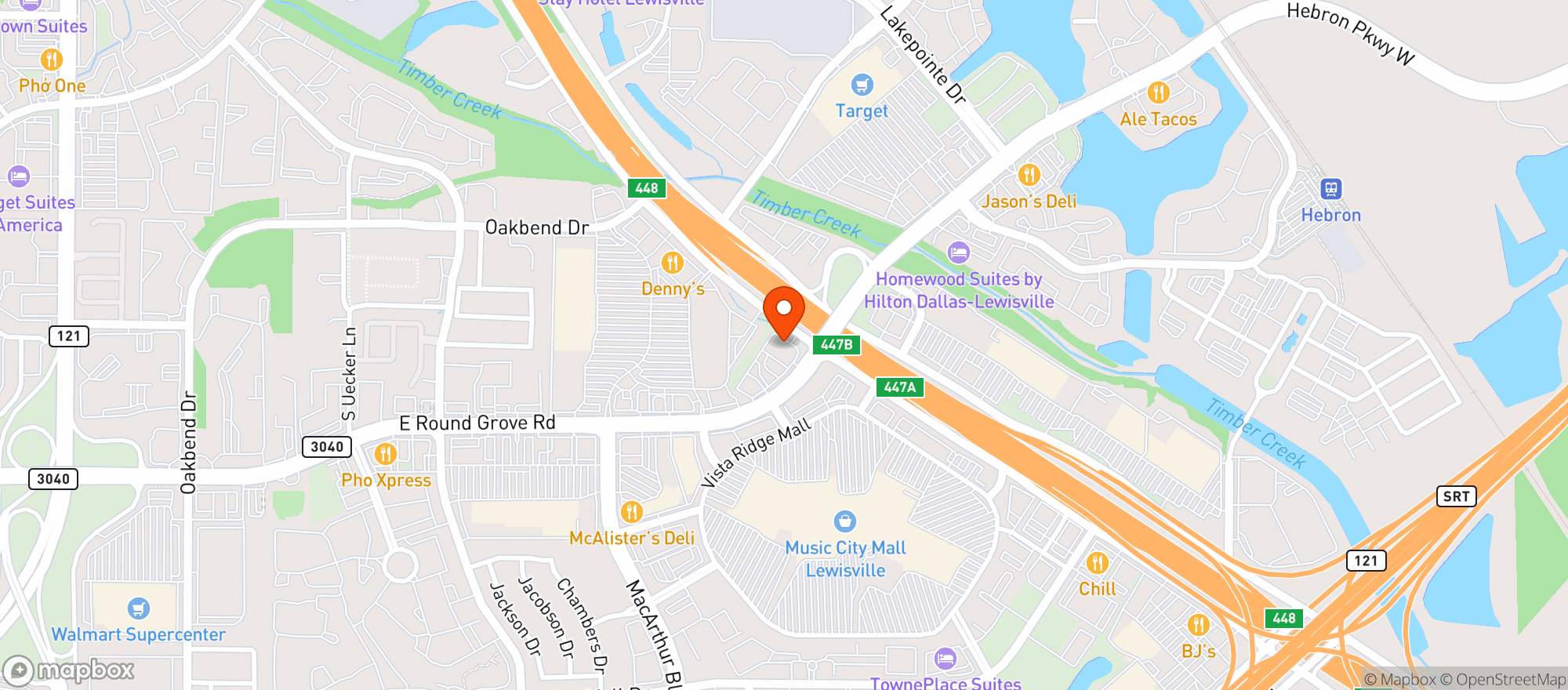 Map showing Vitamin Shoppe - Lewisville