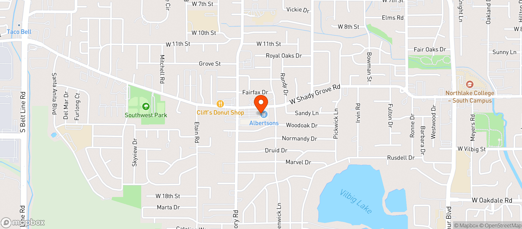 Map showing Albertsons #36