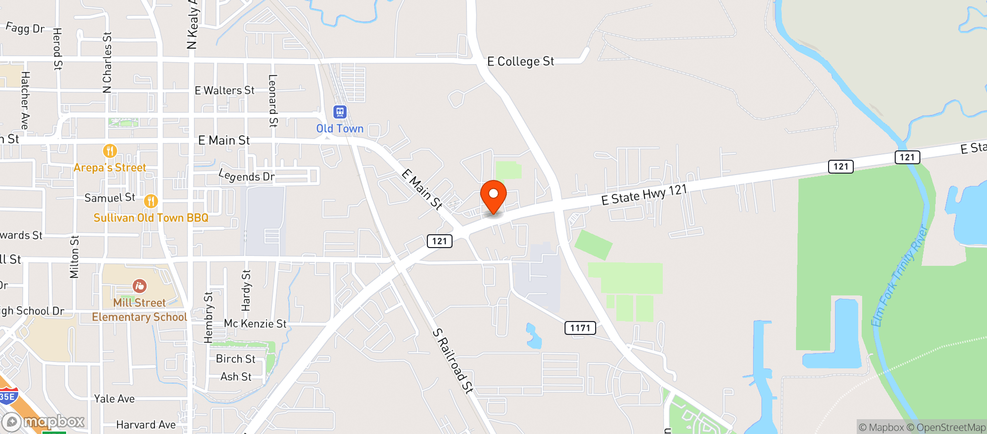 Map showing Saltgrass Steakhouse