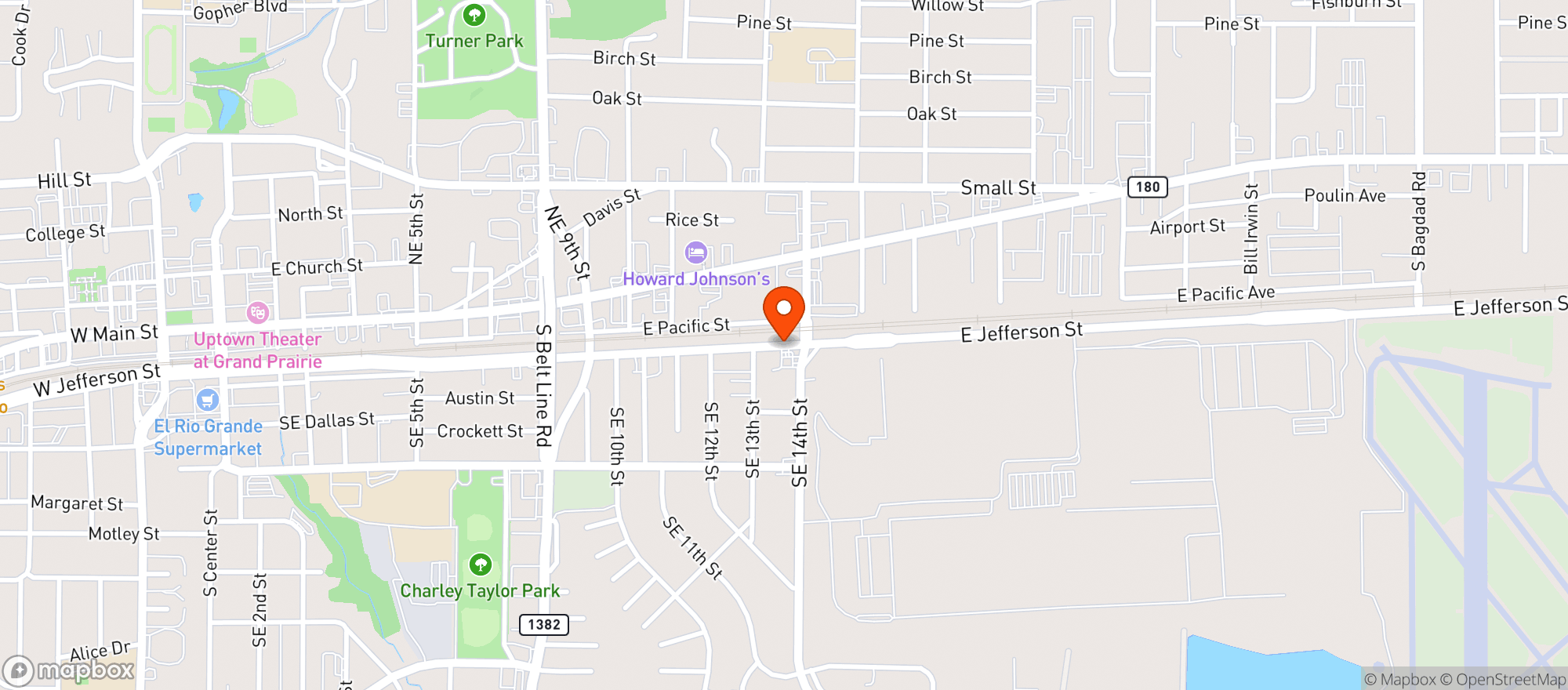 Map showing Jefferson Mart