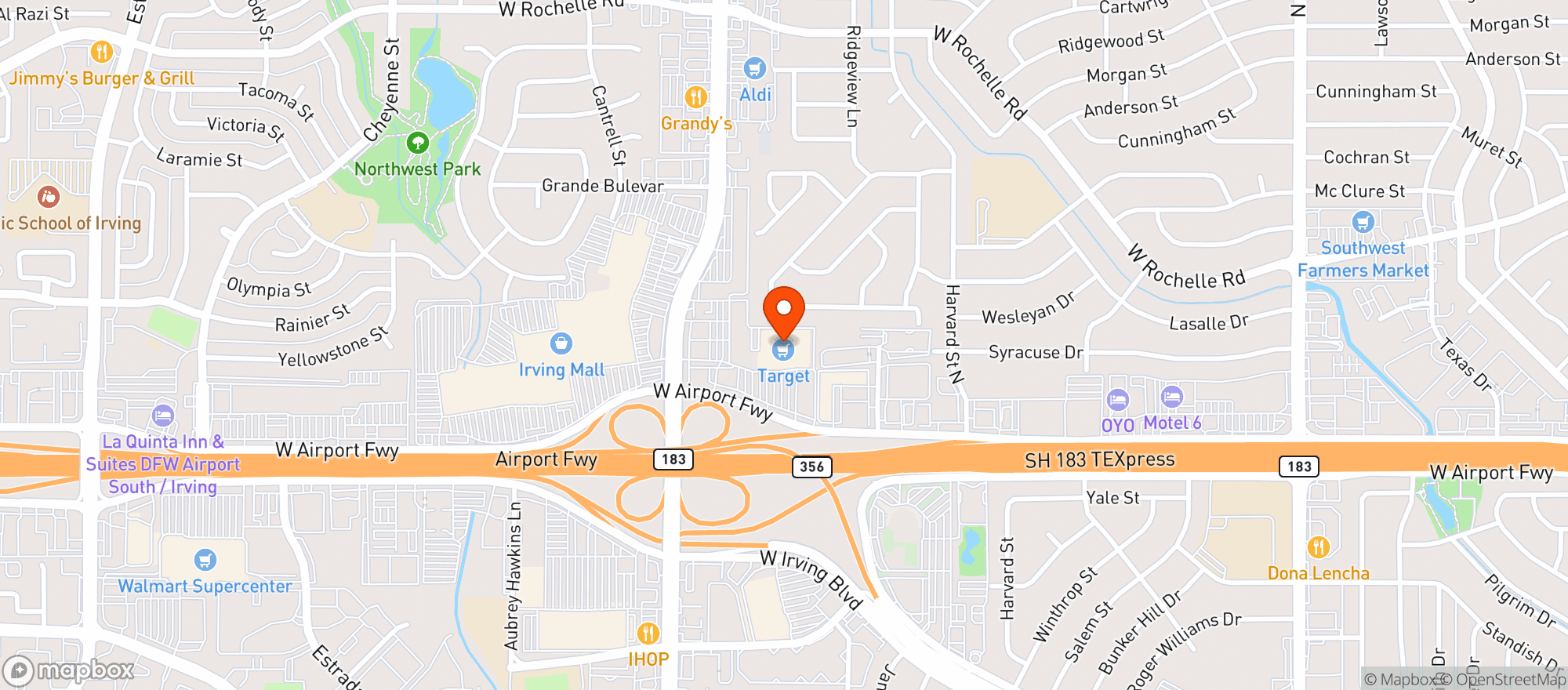 Map showing Target
