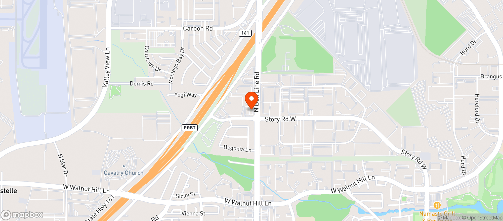 Map showing Quiktrip #994