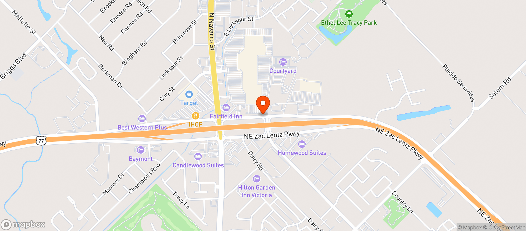 Map showing Target