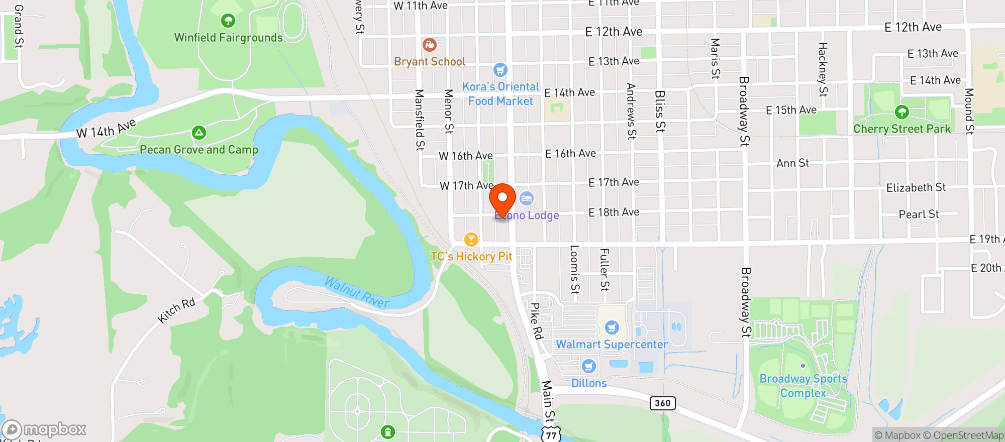 Map showing Bob S Liquor & Wine