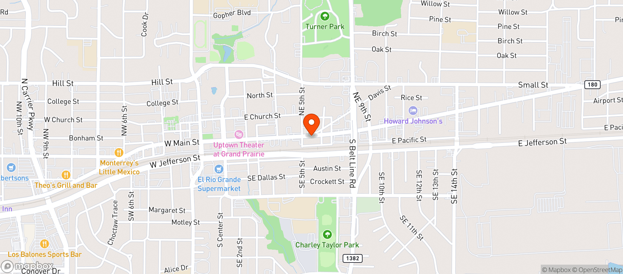 Map showing Birrieria Drive Thru