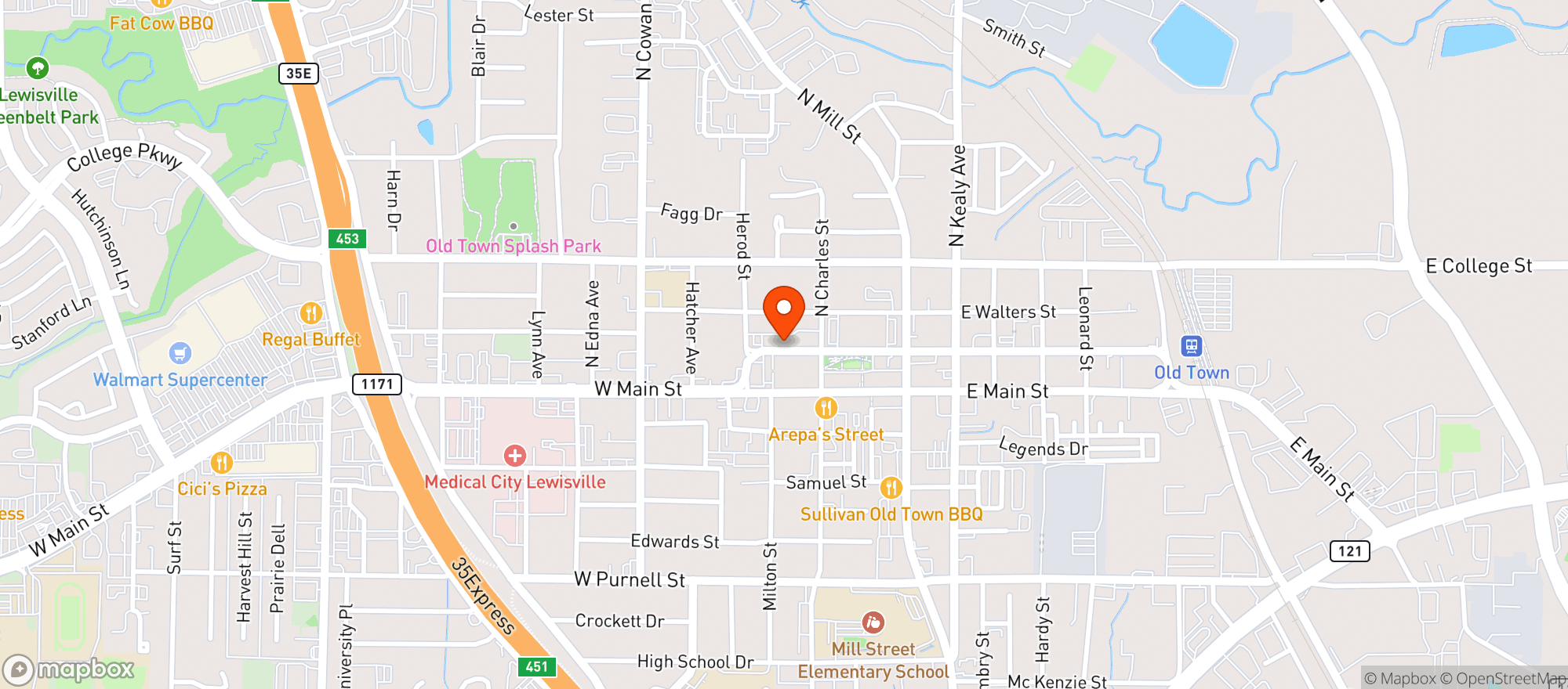 Map showing Baja Cantina